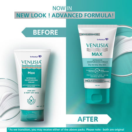 Venusia Max Intensive Moisturizing | For Dry And Very Dry Skin | Cream | 150 Gm | Pack Of 2