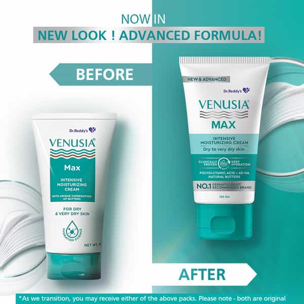 Venusia Max Intensive Moisturizing | For Dry And Very Dry Skin | Cream | 150 Gm | Pack Of 2