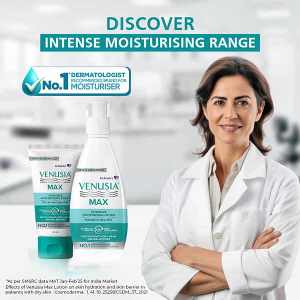 Venusia Max Intensive Moisturizing | For Dry And Very Dry Skin | Cream | 150 Gm | Pack Of 2