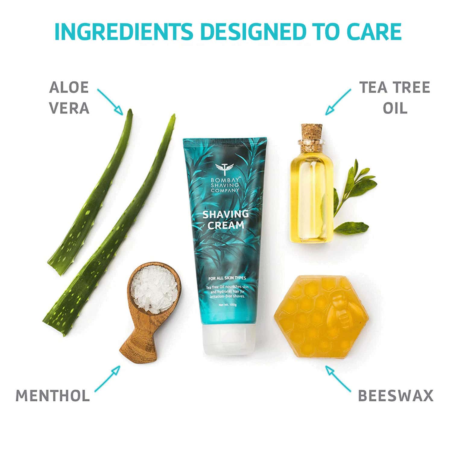 Buy BOMBAY SHAVING COMPANY SHAVING CREAM WITH TEA TREE OIL ALOE VERA