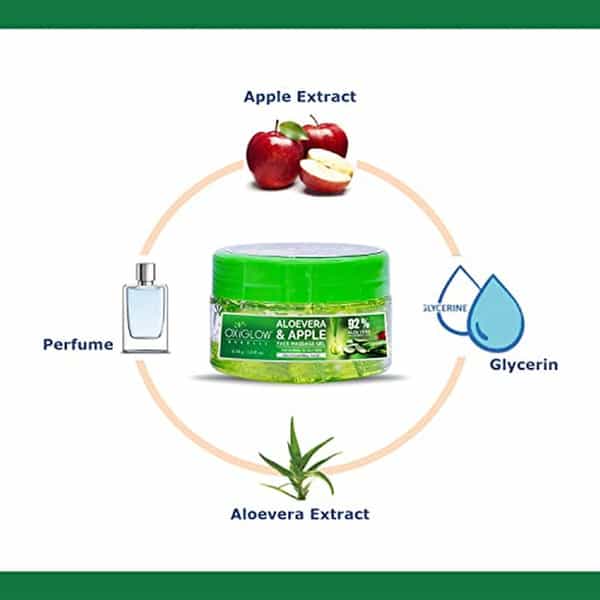 Oxyglow Herbals Alovera Apple Face Massage Gel- For Natural Glowing & Healthy Skin (50 Gm)