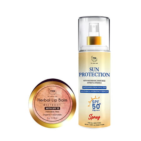Tnw-The Natural Wash Skin & Lip Care Combo With Sun Protection Spf 50 Spray For All Skin Types