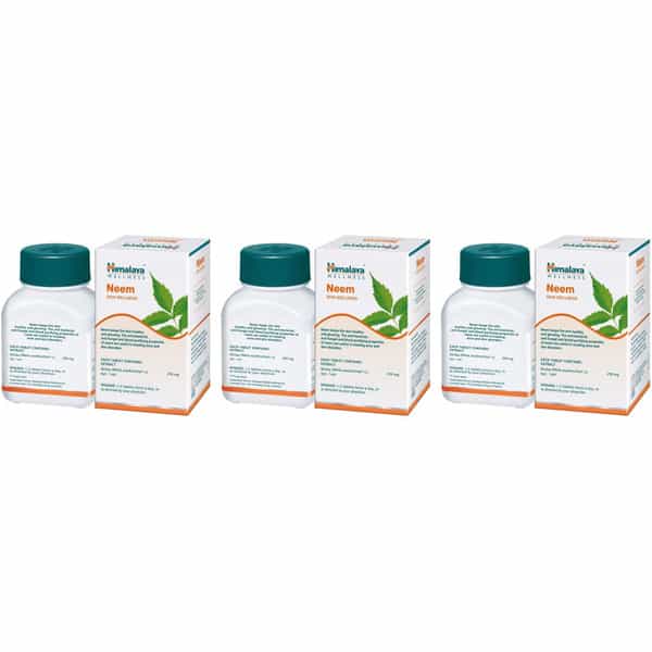 Himalaya Neem Skin Wellness | Controls Acne | Tablets | 60 No's | Pack Of 3