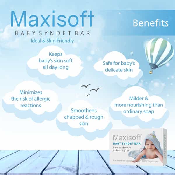 Maxisoft Baby Syndet | Skin Friendly Moisturizing | Bar | 75 Gm | Pack Of 6