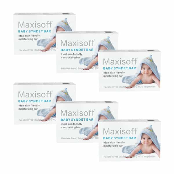 Maxisoft Baby Syndet | Skin Friendly Moisturizing | Bar | 75 Gm | Pack Of 6