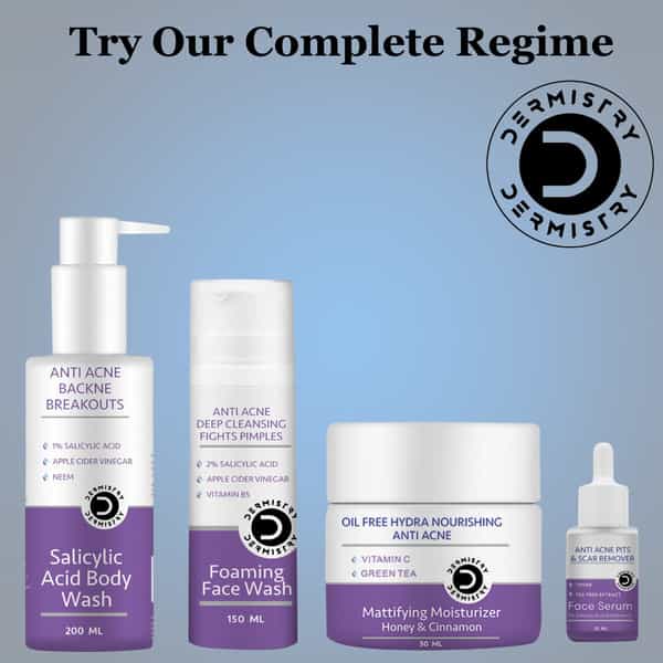Dermistry 2% Salicylic Acid Niacinamide Acne Oil Control Foaming Face Wash Oily Pimples Prone Skin 
