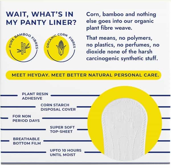 Heyday Natural & Organic Panty Liners (25 Liners)