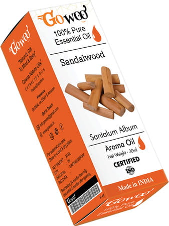 Go Woo 100% Pure Sandalwood Oil For Skin & Face Best Therapeutic Grade For Aromatherapy 30 Ml