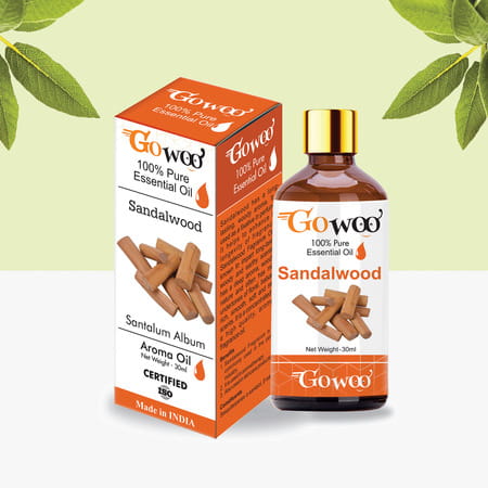 Go Woo 100% Pure Sandalwood Oil For Skin & Face Best Therapeutic Grade For Aromatherapy 30 Ml