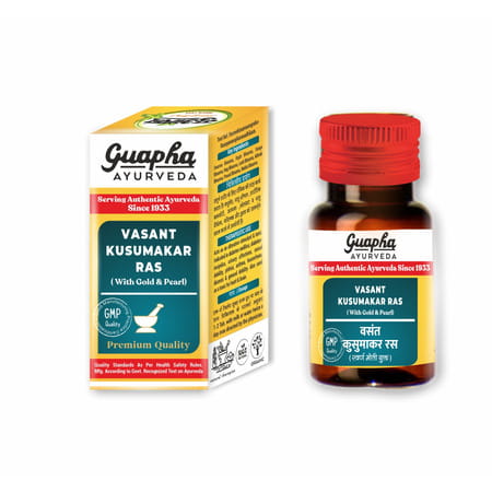 Guapha Ayurveda Vasant Kusumakar Ras (With Gold & Pearl) - 30 Tablets