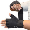 Musclexp Maestro-Wrap Fitness Workout Gym Gloves Breathable Moisture-Absorbing Unisex (Black)1 Pair