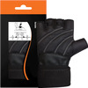 Musclexp Maestro-Wrap Fitness Workout Gym Gloves Breathable Moisture-Absorbing Unisex (Black)1 Pair