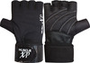 Musclexp Maestro-Wrap Fitness Workout Gym Gloves Breathable Moisture-Absorbing Unisex (Black)1 Pair