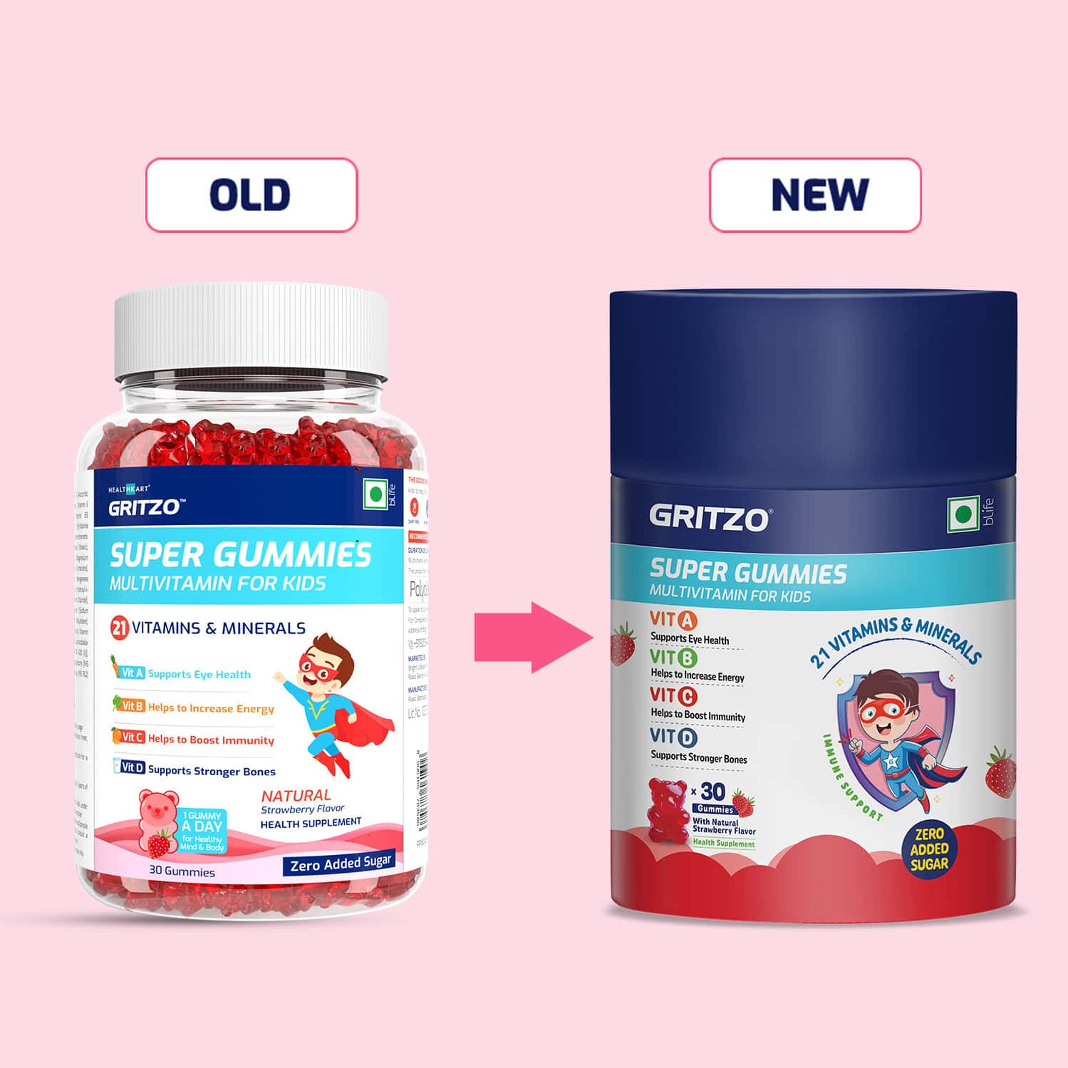 Buy GRITZO SUPER GUMMIES | KIDS | 21 VITAMINS & MINERALS | NATURAL