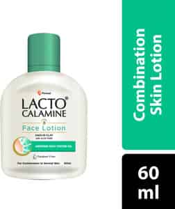 Lacto Calamine Face Lotion Kaolin Clay With Aloe Vera Normal Skin 60 Ml