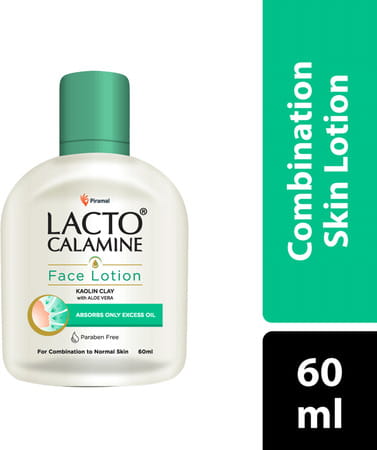 Lacto Calamine Face Lotion Kaolin Clay With Aloe Vera Normal Skin 60 Ml