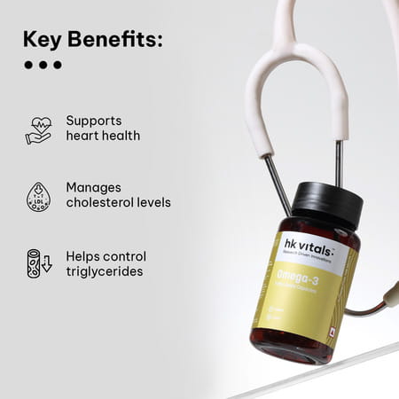 Hk Vitals Omega 3 (90 Fish Oil Capsules) | 1000mg Omega 3 With 180mg Epa & 120mg Dha