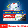 Colgate Total Whole Mouth Health Antibacterial Toothpaste - 185G (Charcoal Deep Clean Saver Pack)
