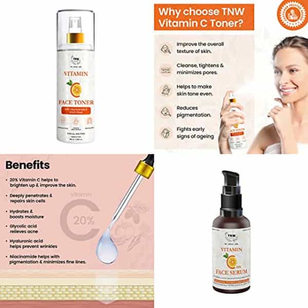 Tnw The Natural Wash Vitamin C Face Toner & Vitamin C Face Serum |