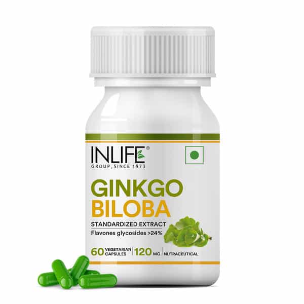 Inlife Ginkgo Biloba Extract - 120Mg Memory Brain Support - 60 Capsules