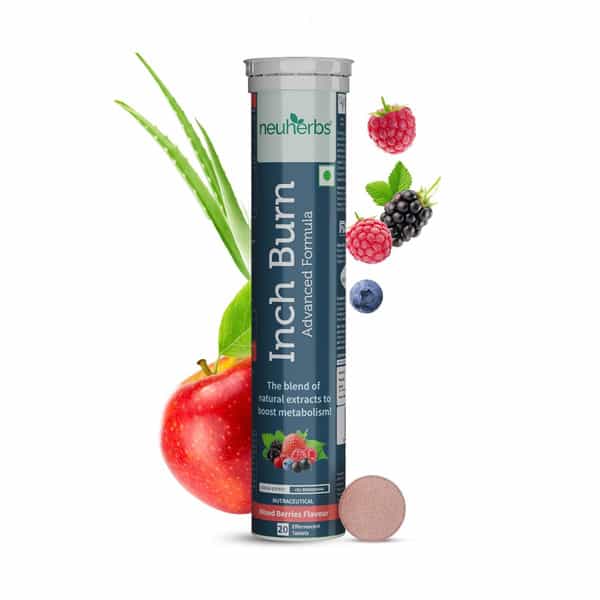 Neuherbs Plant Based Inch Burn Effervescent Tablets For Fat Burn - 20 Tablets
