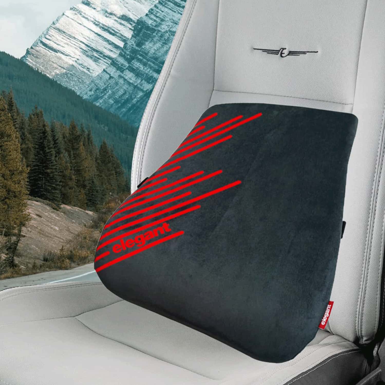 Buy ELEGANT CROSS SLIM BACK SUPPORT PILLOW BLACK Online & Get Upto 60