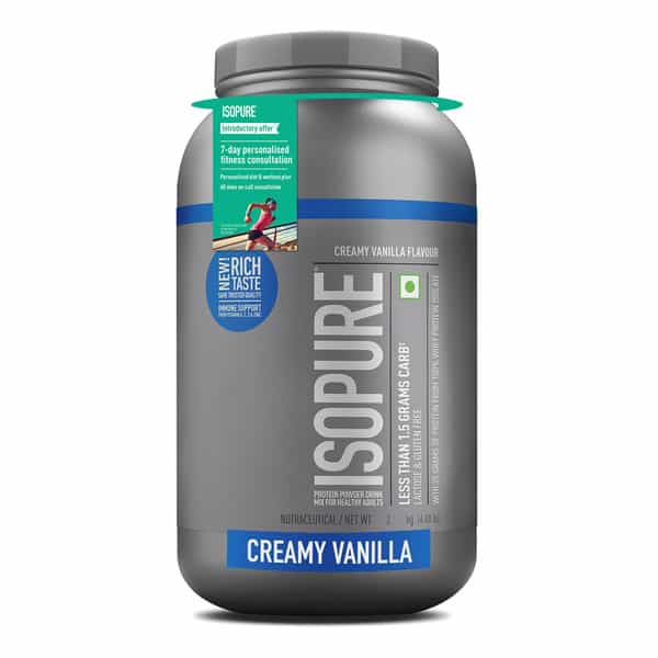 Isopure Whey Protein Isolate Powder With Vitamins For Immune Support - 2 Kg (Creamy Vanilla)