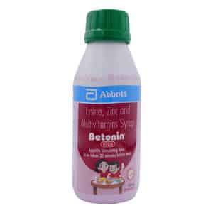 Betonin Kids Mixed Fruit Bubblegum Flavour Multivitamin Syrup 225 Ml