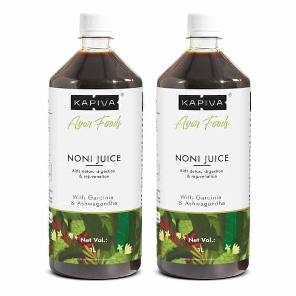 Kapiva Noni Juice (2L) - Rich In Antioxidants, Boosts Energy, Builds Immunity, Super Saver Pack Of 2