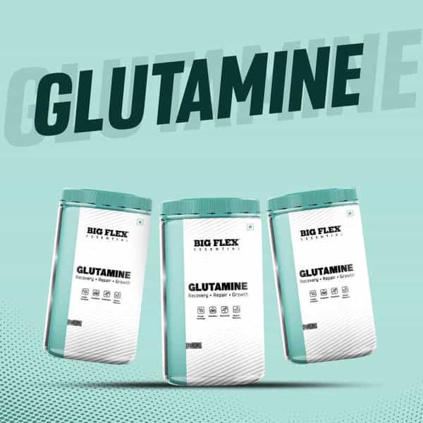 Bigflex Essential Glutamine Powder (Unflavoured) (250Gm) - Jar