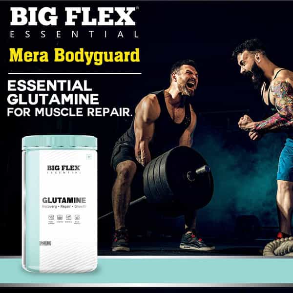 Bigflex Essential Glutamine Powder (Unflavoured) (250Gm) - Jar