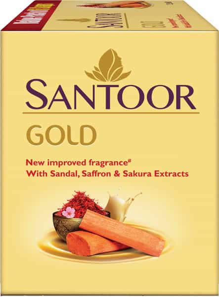Santoor Gold Soap 125G (Pack Of 6)