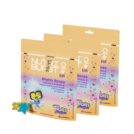 Nutriburst Mighty Bones Trolls Kids Gummies - 10 Gummies
