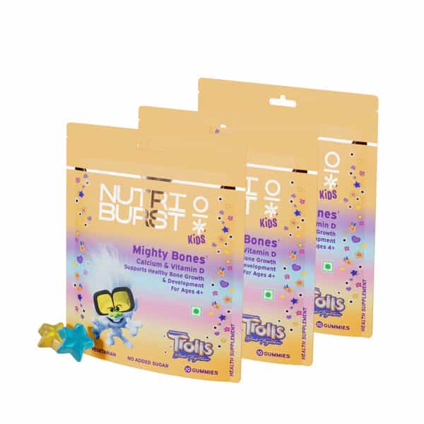 Nutriburst Mighty Bones Trolls Kids Gummies - 10 Gummies