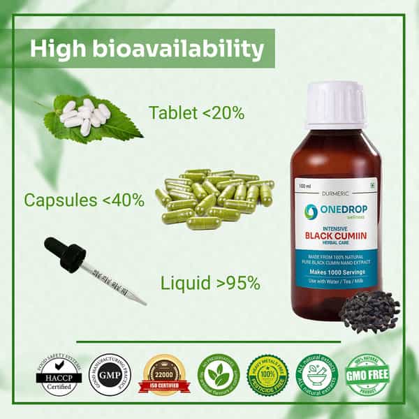 Durmeric Onedrop Intensive Black Cumin Herbal Drops - 100Ml