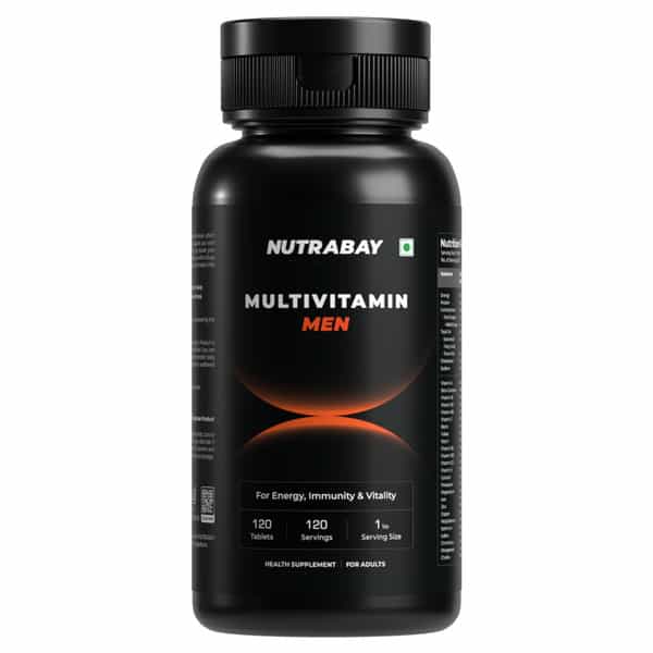 Nutrabay Pro Active Multivitamin For Men - 25 Vitamins & Minerals - 120 Veg Multivitamin Tablet
