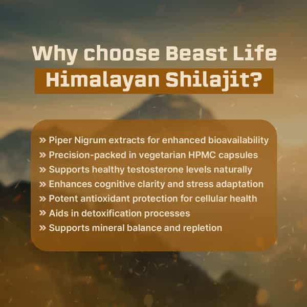 Beastlife Himalayan Shilajit+ Capsules 60N