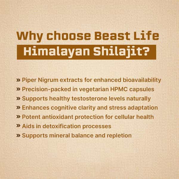 Beastlife Himalayan Shilajit+ Capsules 60N
