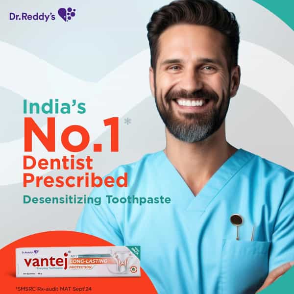 Vantej Long Lasting Protection Mint Flavour Everyday Toothpaste 50Gm