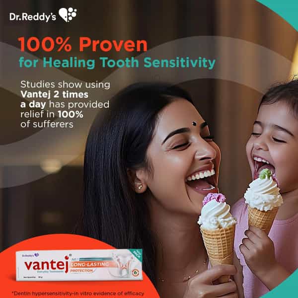 Vantej Long Lasting Protection Mint Flavour Everyday Toothpaste 50Gm