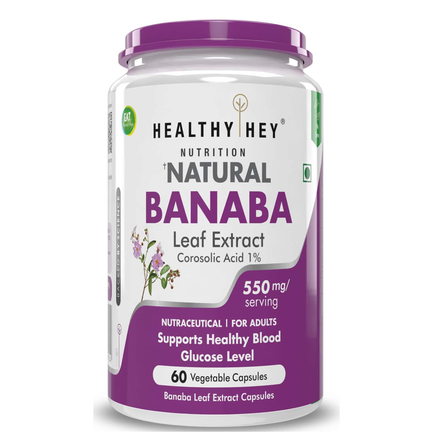 Healthyhey Nutrition Banaba Leaf Extract 60 Capsules