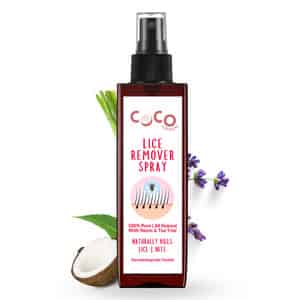 Coco Crush Ayurvedic Anti Lice Hair Spray | Kills Lice/eggs/nits | 100% Naturally - 100ml