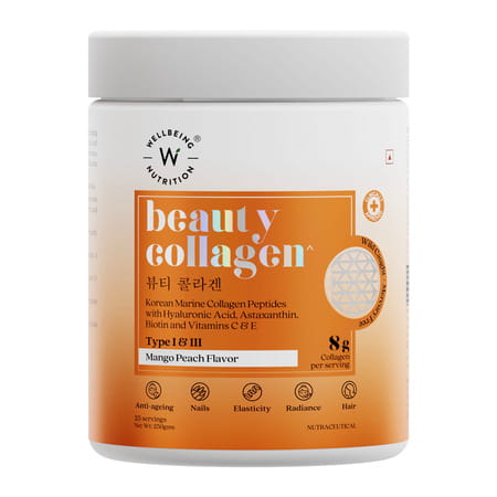 Wellbeing Nutrition Beauty Korean Marine Collagen Peptides For Hair | Nails | Anti-Aging 250g