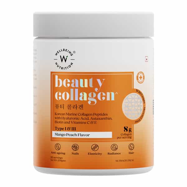 Wellbeing Nutrition Beauty Korean Marine Collagen Peptides For Hair | Nails | Anti-Aging 250G