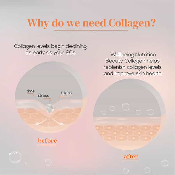 Wellbeing Nutrition Beauty Korean Marine Collagen Peptides For Hair | Nails | Anti-Aging 250G