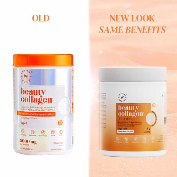 Wellbeing Nutrition Beauty Korean Marine Collagen Peptides For Hair | Nails | Anti-Aging 250G