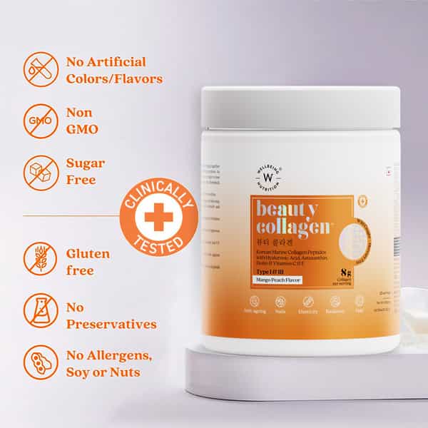 Wellbeing Nutrition Beauty Korean Marine Collagen Peptides For Hair | Nails | Anti-Aging 250G