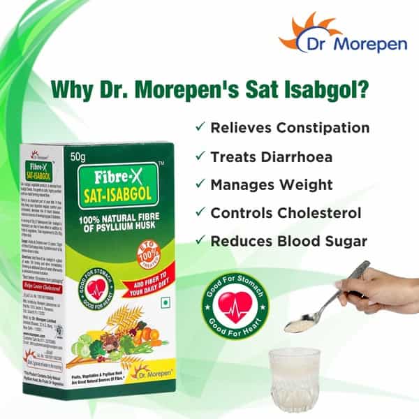 Dr. Morepen Fiber-X Sat Isabgol - 50Gm