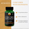 Greenopia Curcumin Advanced Curcumin C3 Complex With Piperine Extract 60 Vegetarian Capsules