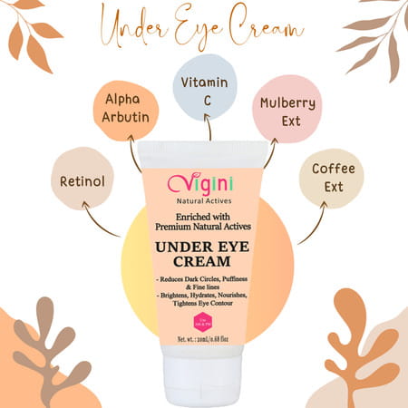 Vigini Body Lightening Whitening Glutathione Underarms Polishing Wash 200ml + Under Eye Cream 20ml